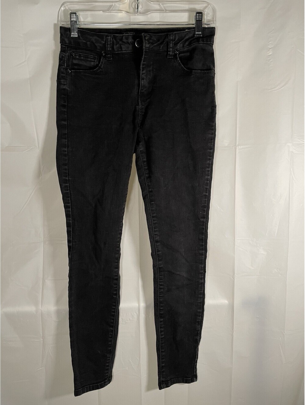 Ci Sono Womens Black Skinny Jeans Size 7 / 28 High Rise Stretch Denim DP9991